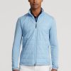 Blå Ralph Lauren Hybrid Mockneck-jackor för män Blå Ralph Lauren Hybrid Mockneck-jackor för män