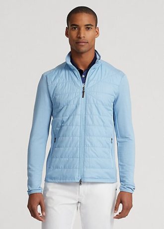 Blå Ralph Lauren Hybrid Mockneck-jackor för män