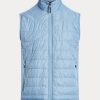 Blå Ralph Lauren Hybrid Mockneck-väst för män Blå Ralph Lauren Hybrid Mockneck-väst för män