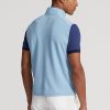 Blå Ralph Lauren Hybrid Mockneck-väst för män Blå Ralph Lauren Hybrid Mockneck-väst för män