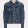 Blå Ralph Lauren jeansjackor för män Blå Ralph Lauren jeansjackor för män