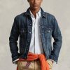 Blå Ralph Lauren jeansjackor för män Blå Ralph Lauren jeansjackor för män