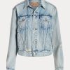 Blå Ralph Lauren jeansjackor för Trucker för kvinnor Blå Ralph Lauren jeansjackor för Trucker för kvinnor