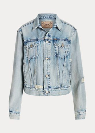 Blå Ralph Lauren jeansjackor för Trucker för kvinnor