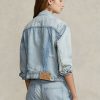 Blå Ralph Lauren jeansjackor för Trucker för kvinnor Blå Ralph Lauren jeansjackor för Trucker för kvinnor