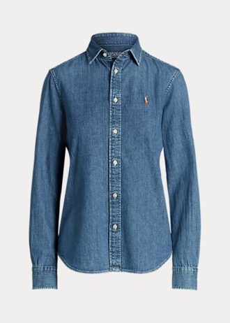 Blå Ralph Lauren jeansskjortor för kvinnor