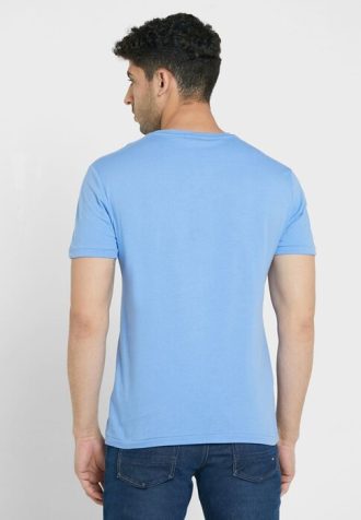 Blå Ralph Lauren logotyp T-shirts med rund hals för män
