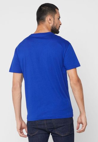 Blå Ralph Lauren logotyp T-shirts med rund hals för män