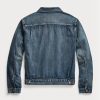 Blå Ralph Lauren Overdale Indigo Denim Trucker Jackor för män Blå Ralph Lauren Overdale Indigo Denim Trucker Jackor för män
