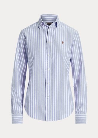 Blå Ralph Lauren Oxford-skjortor med klassisk passform för kvinnor