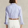 Blå Ralph Lauren Oxford-skjortor med klassisk passform för kvinnor Blå Ralph Lauren Oxford-skjortor med klassisk passform för kvinnor