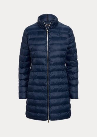 Blå Ralph Lauren Packable Quilted Taftrockar för kvinnor