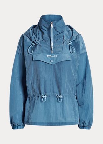 Blå Ralph Lauren Packable Ripstop Windbreaker för kvinnor