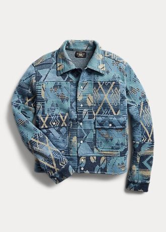 Blå Ralph Lauren Patchwork tröjajackor för kvinnor