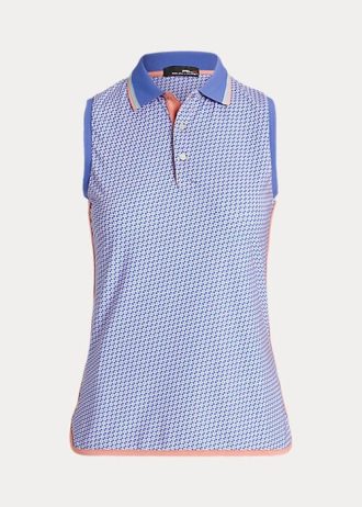 Blå Ralph Lauren Performance ärmlösa pikétröjor för kvinnor