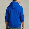 Blå Ralph Lauren Polo Bear Fleece Luvtröja för män