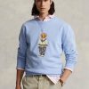 Blå Ralph Lauren Polo Bear Fleece tröja för män Blå Ralph Lauren Polo Bear Fleece tröja för män