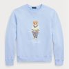 Blå Ralph Lauren Polo Bear Fleece tröja för män Blå Ralph Lauren Polo Bear Fleece tröja för män