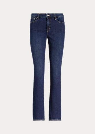 Blå Ralph Lauren raka jeans i mellanhöga kvinnor