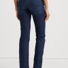 Blå Ralph Lauren raka jeans i mellanhöga kvinnor