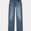 Blå Ralph Lauren raka jeans med hög höjd för kvinnor Blå Ralph Lauren raka jeans med hög höjd för kvinnor