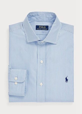 Blå Ralph Lauren Ralph Lauren Custom Fit Randiga Performance-formella skjortor