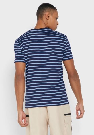 Blå Ralph Lauren randiga T-shirts med rund hals för män