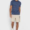 Blå Ralph Lauren randiga T-shirts med rund hals för män Blå Ralph Lauren randiga T-shirts med rund hals för män
