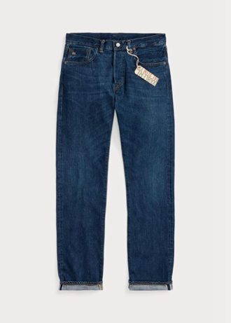 Blå Ralph Lauren Slim Fit Eastridge Selvedge-jeans för män