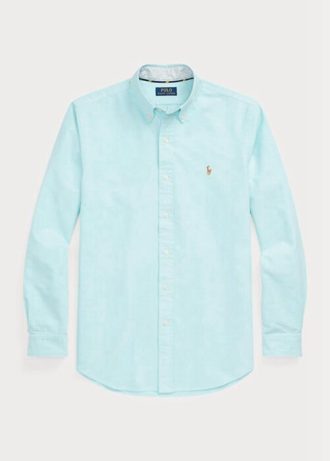 Blå Ralph Lauren Slim Fit Oxford-skjortor för män