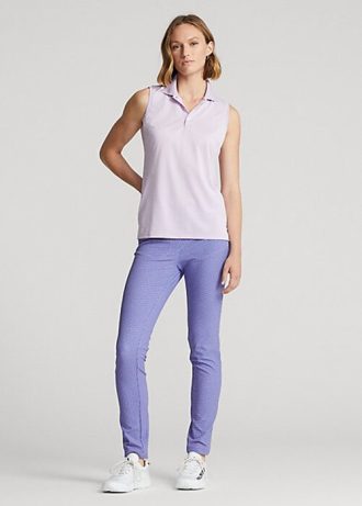 Blå Ralph Lauren Slim Stretch-byxor för kvinnor