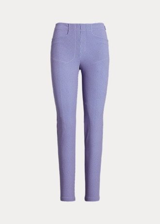 Blå Ralph Lauren Slim Stretch-byxor för kvinnor