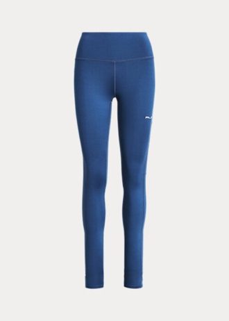 Blå Ralph Lauren Stirrup Stretch Leggings för kvinnor