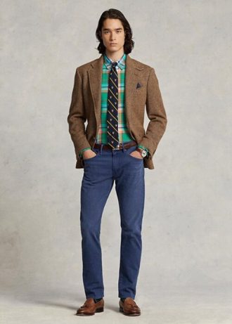 Blå Ralph Lauren Sullivan Slim Stretch Jeans för män