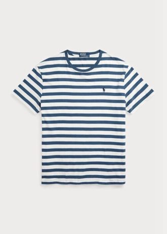 Blå Ralph Lauren T-shirts med randig passform för män för män Blå Ralph Lauren T-shirts med randig passform för män för män