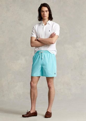 Blå Ralph Lauren Traveler badbyxor för män
