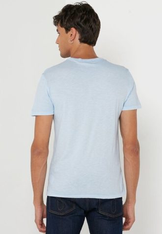 Blå Ralph Lauren tryckta T-shirts med rund hals för män Blå Ralph Lauren tryckta T-shirts med rund hals för män