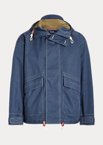 Blå Ralph Lauren Twill huvjackor för män