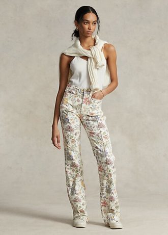 Blomma Ralph Lauren Jenn Flare Jeans med blommönster för kvinnor