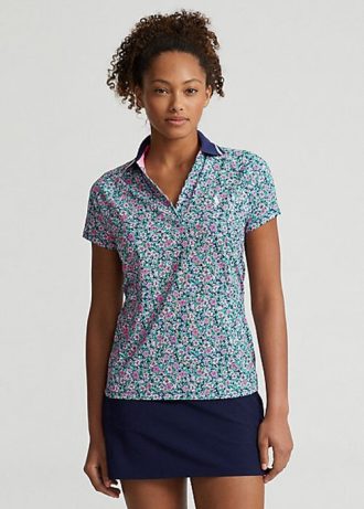 Blomma Ralph Lauren skräddarsydda pikétröjor i passform för kvinnor
