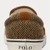 Brun / Brun Ralph Lauren Keaton Tweed Slip-On Sneakers för män Brun / Brun Ralph Lauren Keaton Tweed Slip-On Sneakers för män