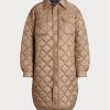 Brun dam Ralph Lauren Oversize Vattenavvisande vadderade kappor Brun dam Ralph Lauren Oversize Vattenavvisande vadderade kappor