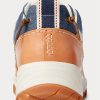 Brun / Indigo Herr Ralph Lauren Harmon Läder & Denim sneakers Brun / Indigo Herr Ralph Lauren Harmon Läder & Denim sneakers
