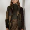 Brun / Olive Ralph Lauren Hailey Patchwork Tweed Jackor för kvinnor Brun / Olive Ralph Lauren Hailey Patchwork Tweed Jackor för kvinnor