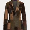 Brun / Olive Ralph Lauren Hailey Patchwork Tweed Jackor för kvinnor Brun / Olive Ralph Lauren Hailey Patchwork Tweed Jackor för kvinnor