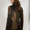 Brun / Olive Ralph Lauren Hailey Patchwork Tweed Jackor för kvinnor Brun / Olive Ralph Lauren Hailey Patchwork Tweed Jackor för kvinnor