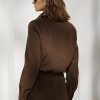 Brun Ralph Lauren Hugh lammmocka för kvinnor & Fiskbensjackor Brun Ralph Lauren Hugh lammmocka för kvinnor & Fiskbensjackor