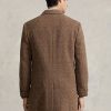 Brun Ralph Lauren Lätt ull Fiskbensöverlack för män Brun Ralph Lauren Lätt ull Fiskbensöverlack för män