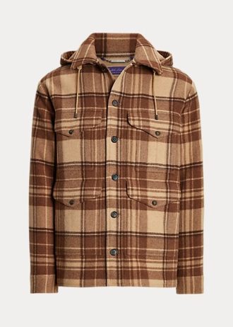 Brun Ralph Lauren Nichols rutig ulljacka för män