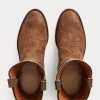 Brun Ralph Lauren Roughout Mocka för män & Läderstövlar Brun Ralph Lauren Roughout Mocka för män & Läderstövlar